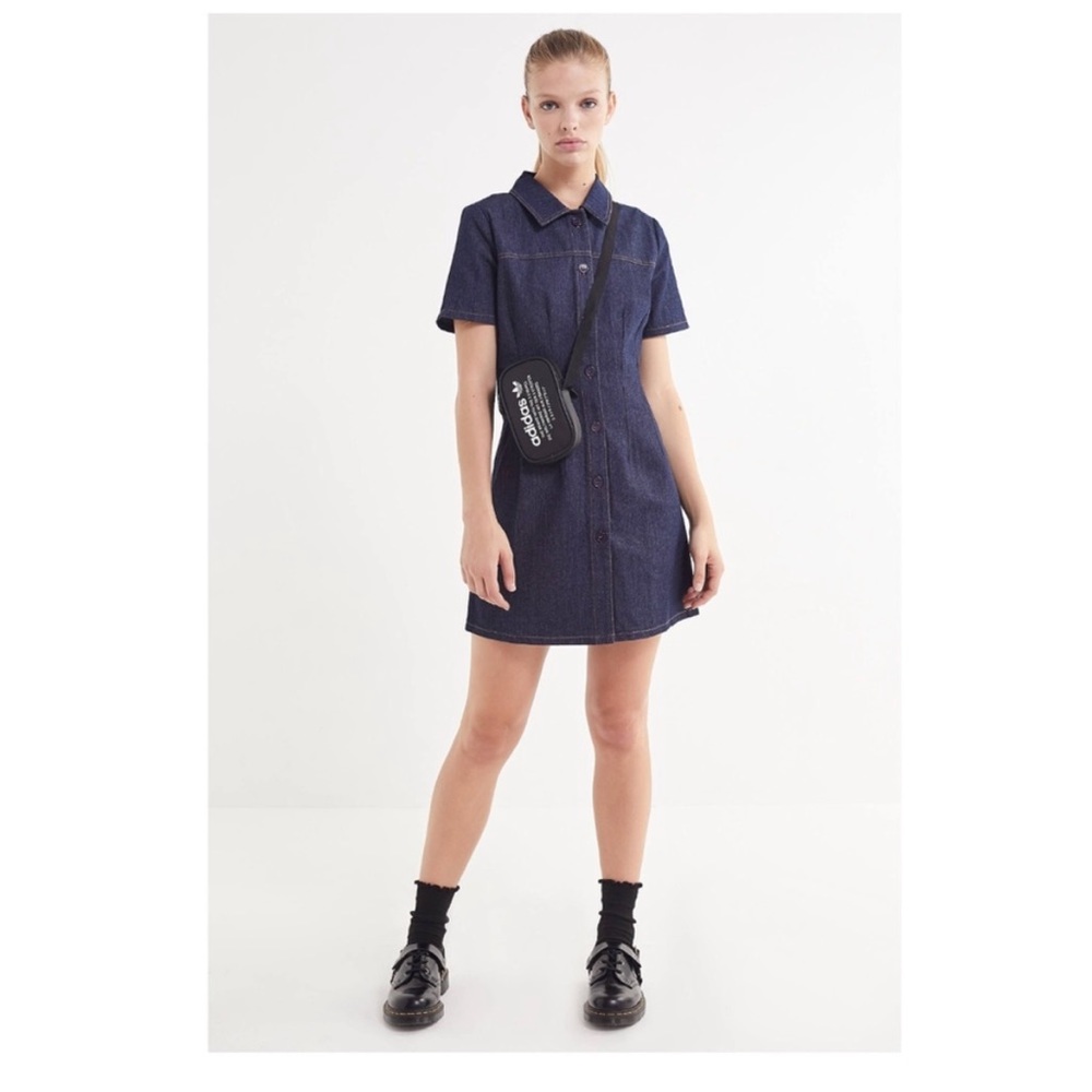 Vintage BDG Denim Contrast Stitch Mini Dress - Picture 3 of 9